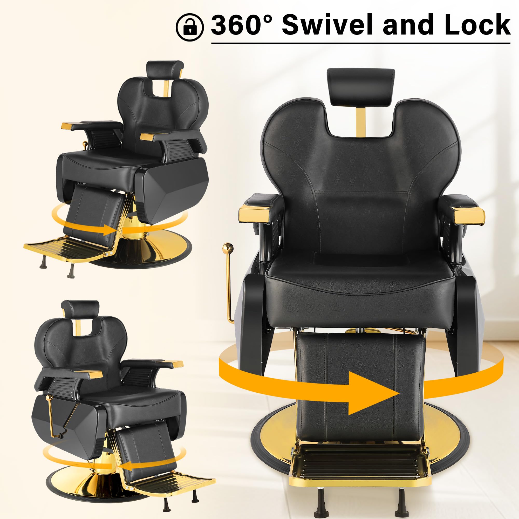 Amazon.com: Barber Salon Hair Chair, Hydraulic Rolling 360° Swivel